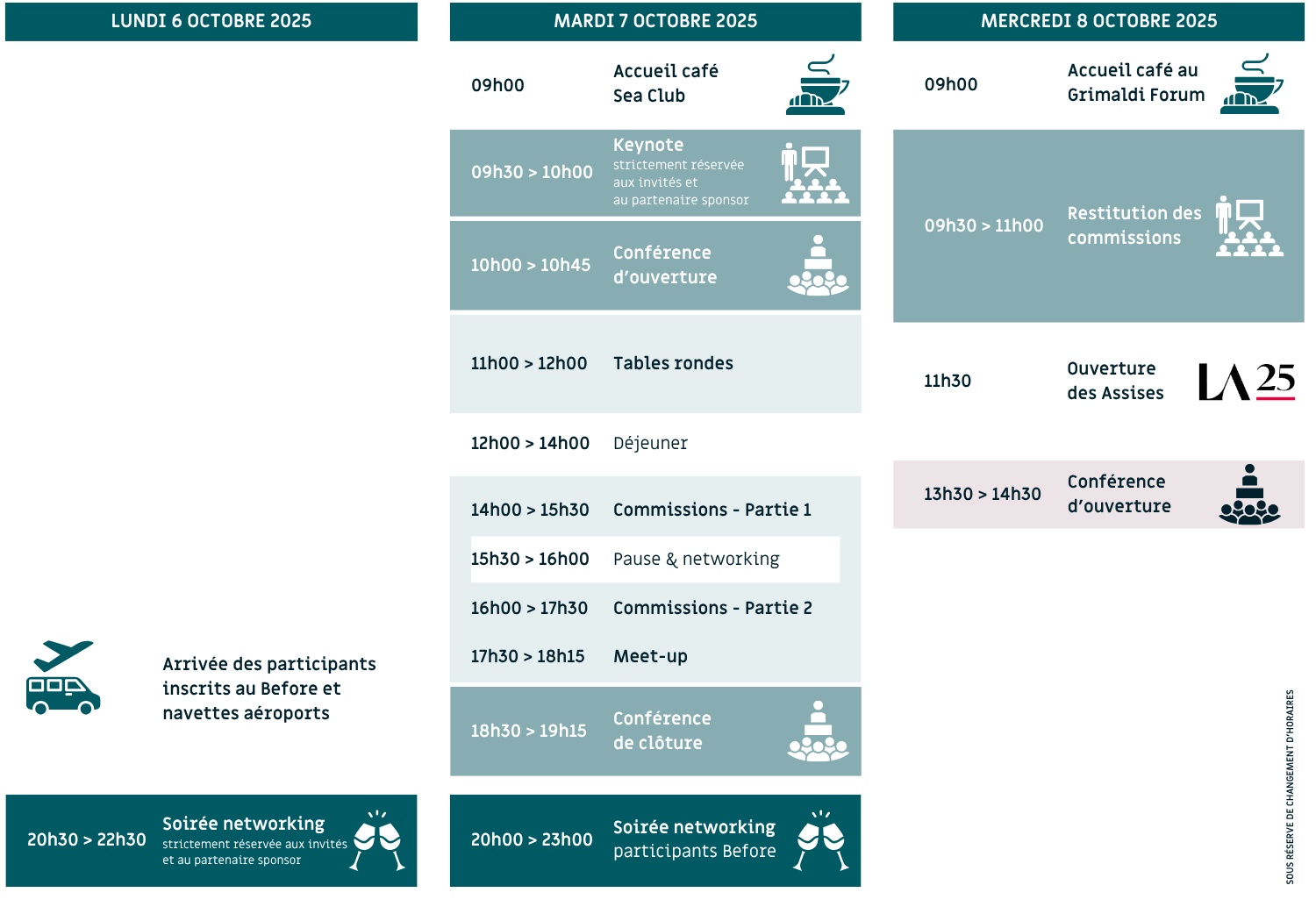 Le programme du Before 2025